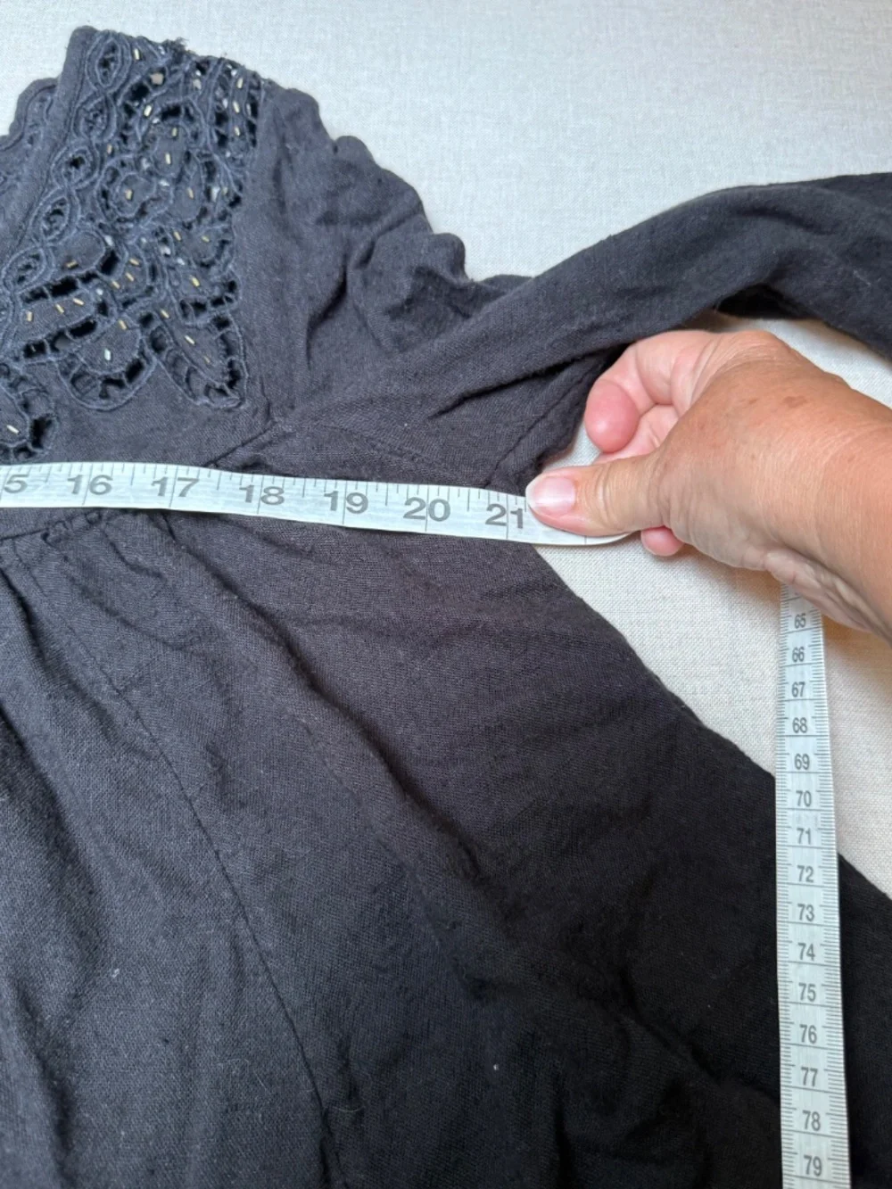 Free People Doin It Right Black Boho Crochet Top XS